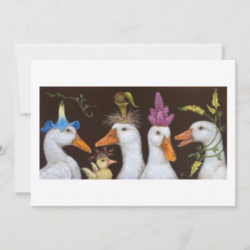 Duck party flat card