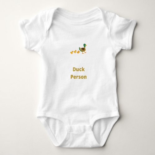 Duck Person _ Duck Baby Bodysuit