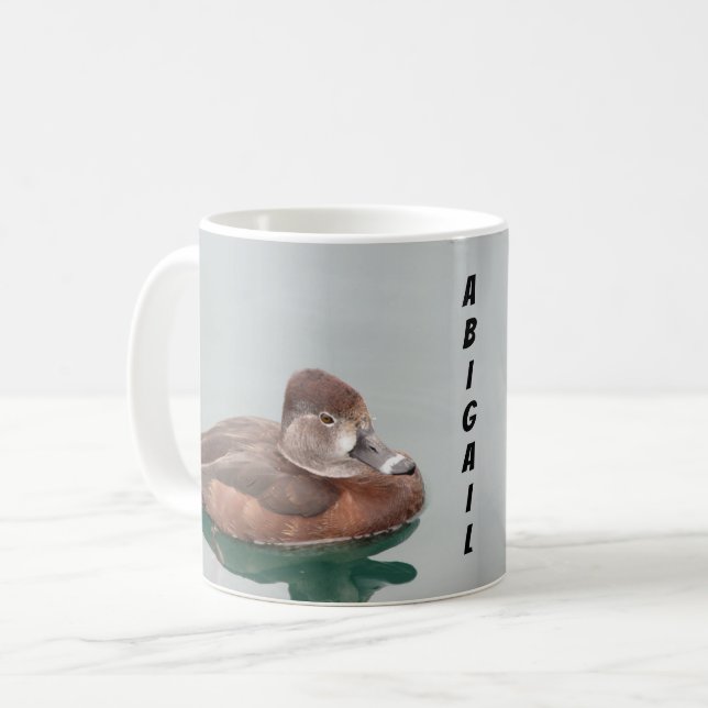 Duck Photo Cute Lake Bird Brown Lakeside Coffee Mug (Front Left)