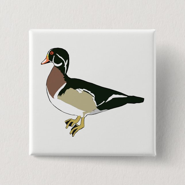 Duck Pinback Button (Front)