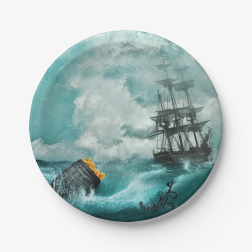 duck pirate ship funny silly ocean  paper plates