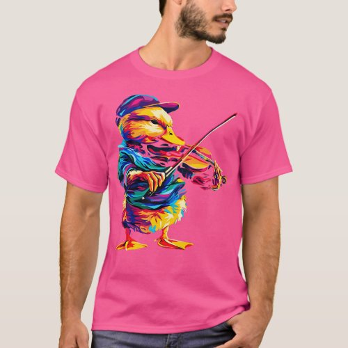 Duck Playing Violin T_Shirt