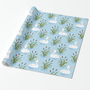 Duck Pond Pattern Wrapping Paper