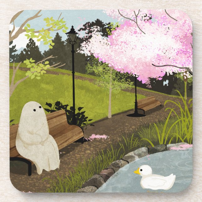 Duck Pond - Spring Beverage Coaster (Front)