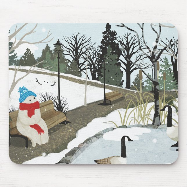 Duck Pond - Winter Mouse Pad (Front)