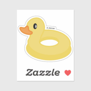 Duck Pool Floatie Sticker