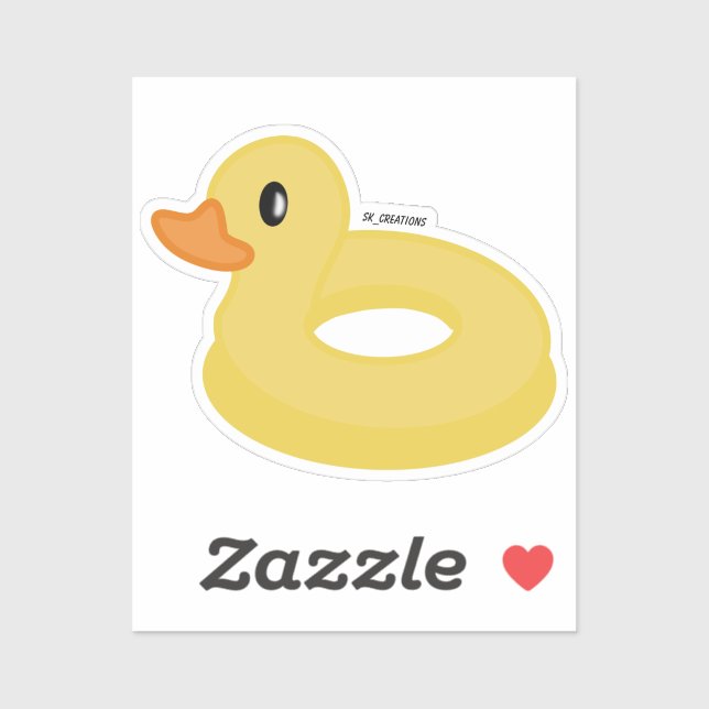 Duck Pool Floatie Sticker (Sheet)