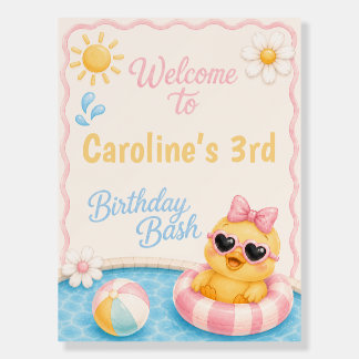 Duck Pool Party Welcome Sign | Splish Splash