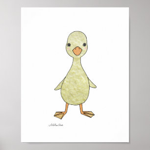 Duck Poster Cute Farm Baby Animal Bird Art Print