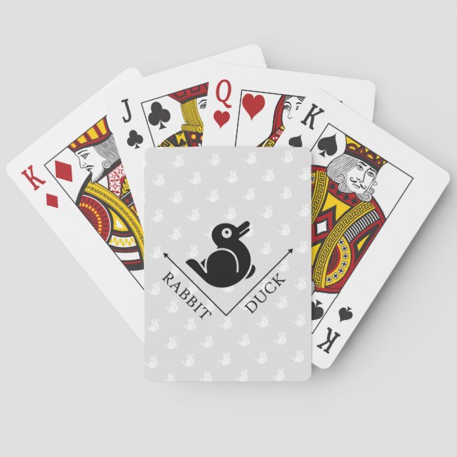 Duck Rabbit Illusion Poker Cards (Back)