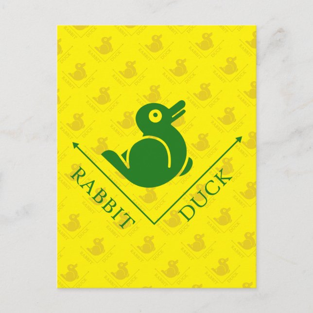 Duck Rabbit Illusion Postcard (Front)
