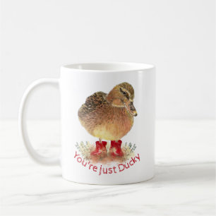 Duck Red Rubber Boots You're just Ducky Coffee Mug