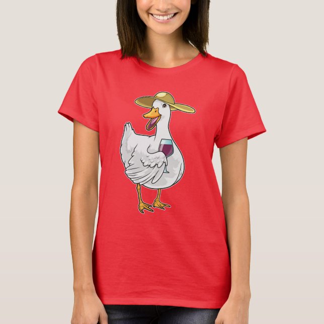 Duck Red wine T-Shirt (Front)