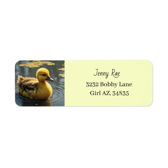 Duck Return Address Labels Customizable (Front)