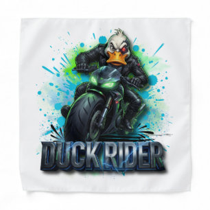 Duck Rider 3D Cyber Duck Motorcycle T-Shirt Bandana