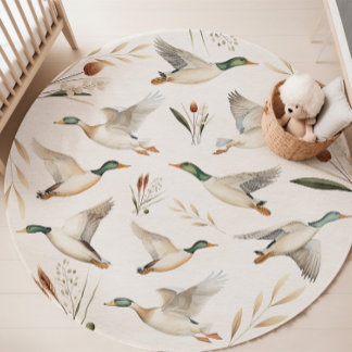 Duck Room Decor, Mallard Duck  Rug