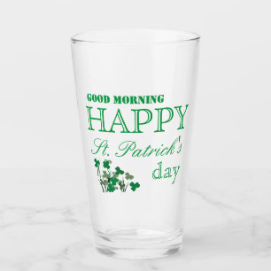  Duck Shamrock Happy Go Lucky St Patrick's Day Glass