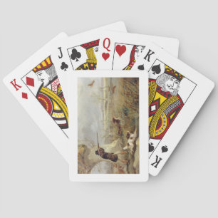 Duck Shooting (oil on canvas) Poker Cards