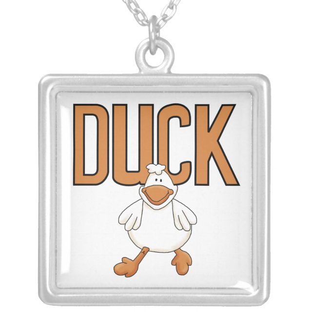 Duck Silver Plated Necklace (Front)