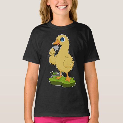Duck Singer Microphone Music T_Shirt