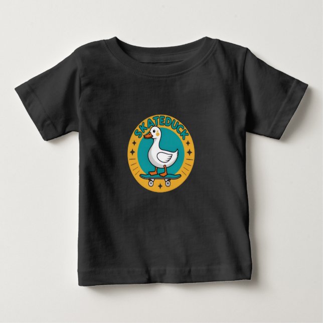 Duck Skate Co. Cool Cartoon Skater T-Shirt (Front)
