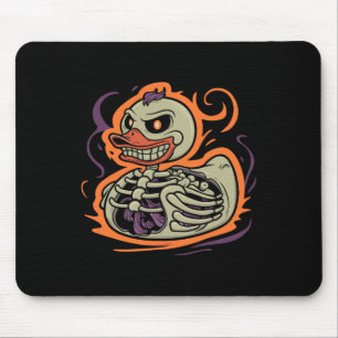 Duck Skeleton Rubber Duckie Costume Party Mouse Pad