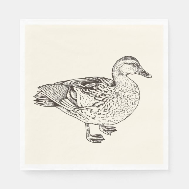 Duck Sketch Napkins (Front)