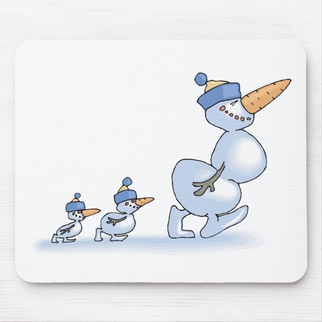 Duck Snowmen Mouse Pad (Front)
