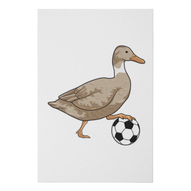 Duck Soccer player Soccer Faux Canvas Print (Front)