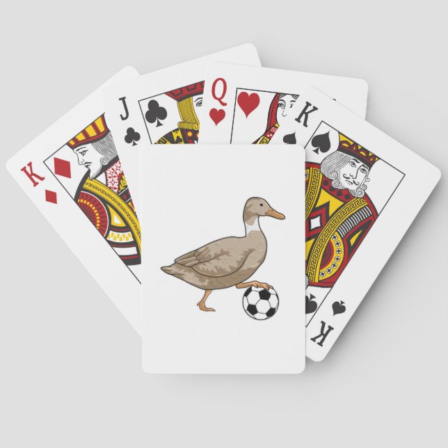 Duck Soccer player Soccer Poker Cards (Back)