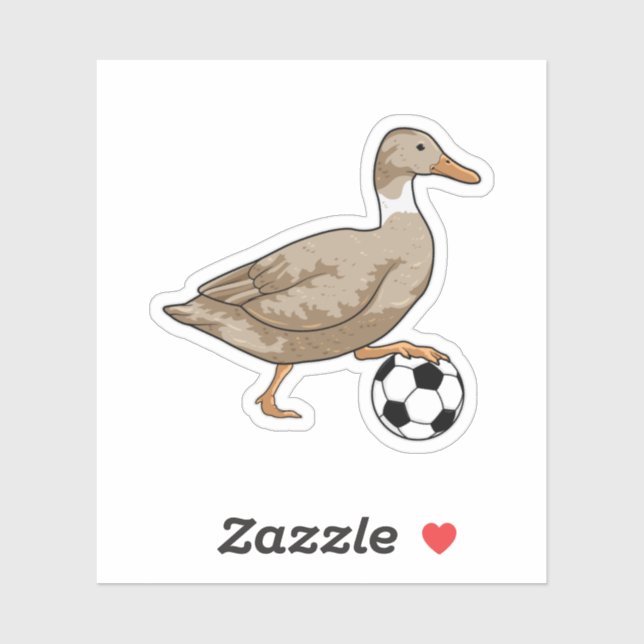 Duck Soccer player Soccer Sticker (Sheet)