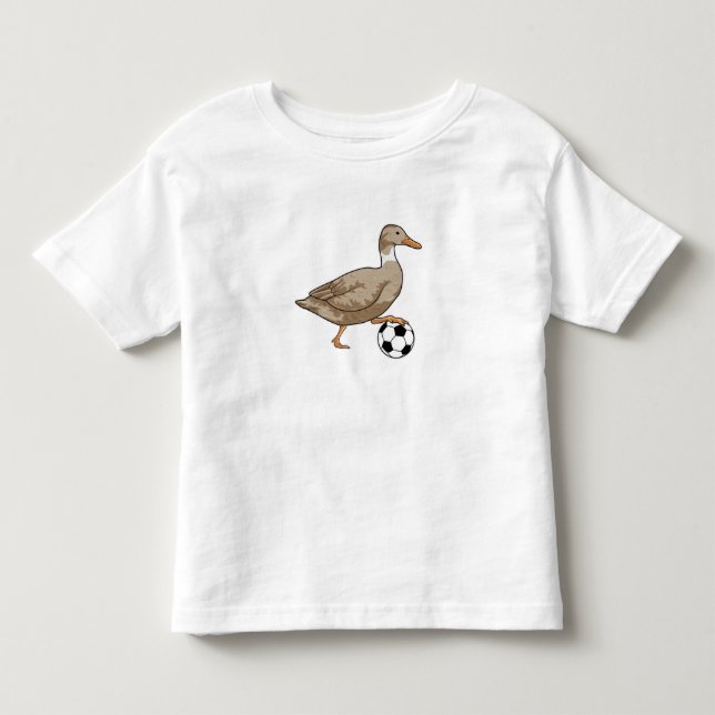 Duck Soccer player Soccer Toddler T-shirt (Front)