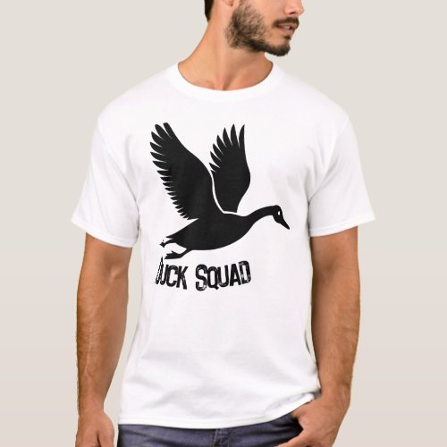 Duck Squad Personalize Name Text Bird Flying T_Shirt