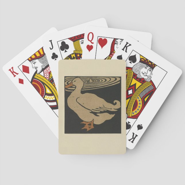 Duck - Square Animals Illustration Poker Cards (Back)