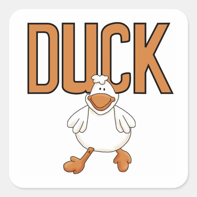Duck Square Sticker (Front)