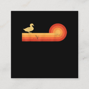duck style 60s 70s farm gifts men women farmer square business card