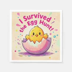 Duck Survived The Egg Hunt Napkins