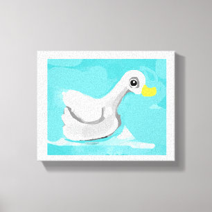 Duck Swimmer Canvas Print
