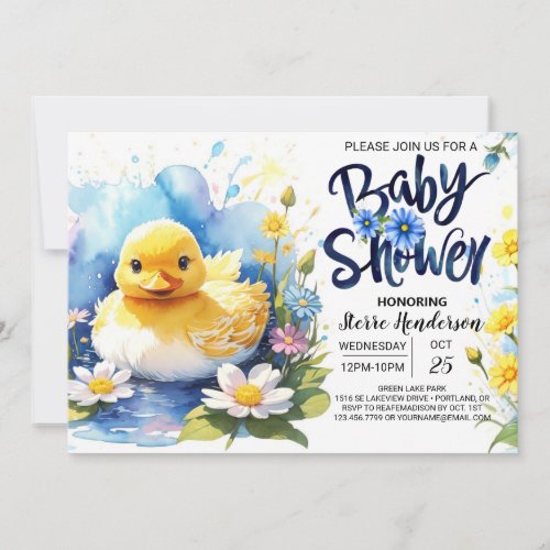 Duck Tales Baby Shower Wonderland invitation