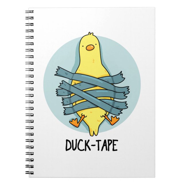 Duck Tape Funny Duct Tape Pun  Notebook (Front)