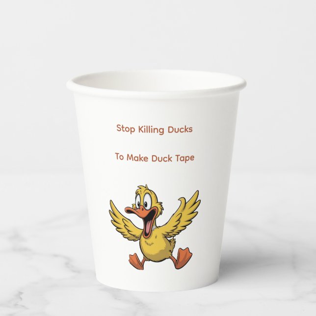 duck tape sarcasm paper cups (Front)