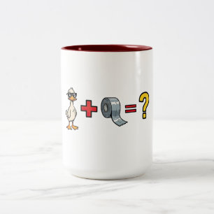 Duck Tape Wordplay Two-Tone Coffee Mug