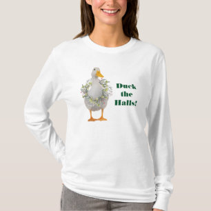 Duck the Halls! White Duck Christmas T-Shirt