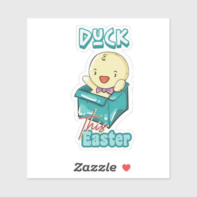 Duck This Easter Kawaii Fun Sticker (Sheet)