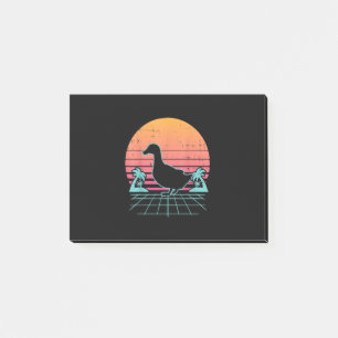 Duck Vaporwave Aestic 80s Farm Animal Farmer Gift Post-it Notes