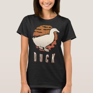 Duck Vintage Retro Classic Animal Sunset T-Shirt