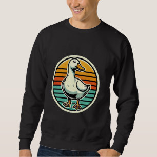 Duck Vintage Retro Duck Farm Animal Duck Lover Fun Sweatshirt