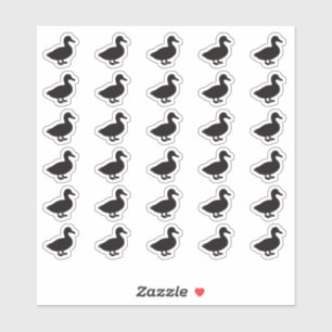 Duck Wedding Place Card Food Meal Menu Choice Sticker