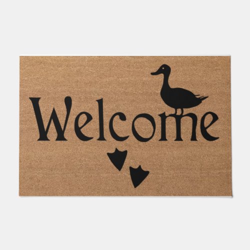 Duck Welcome Doormat  Funny Duck Lover Mat Decor