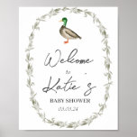 Duck Welcome Poster, Mallard Welcome Sign at Zazzle